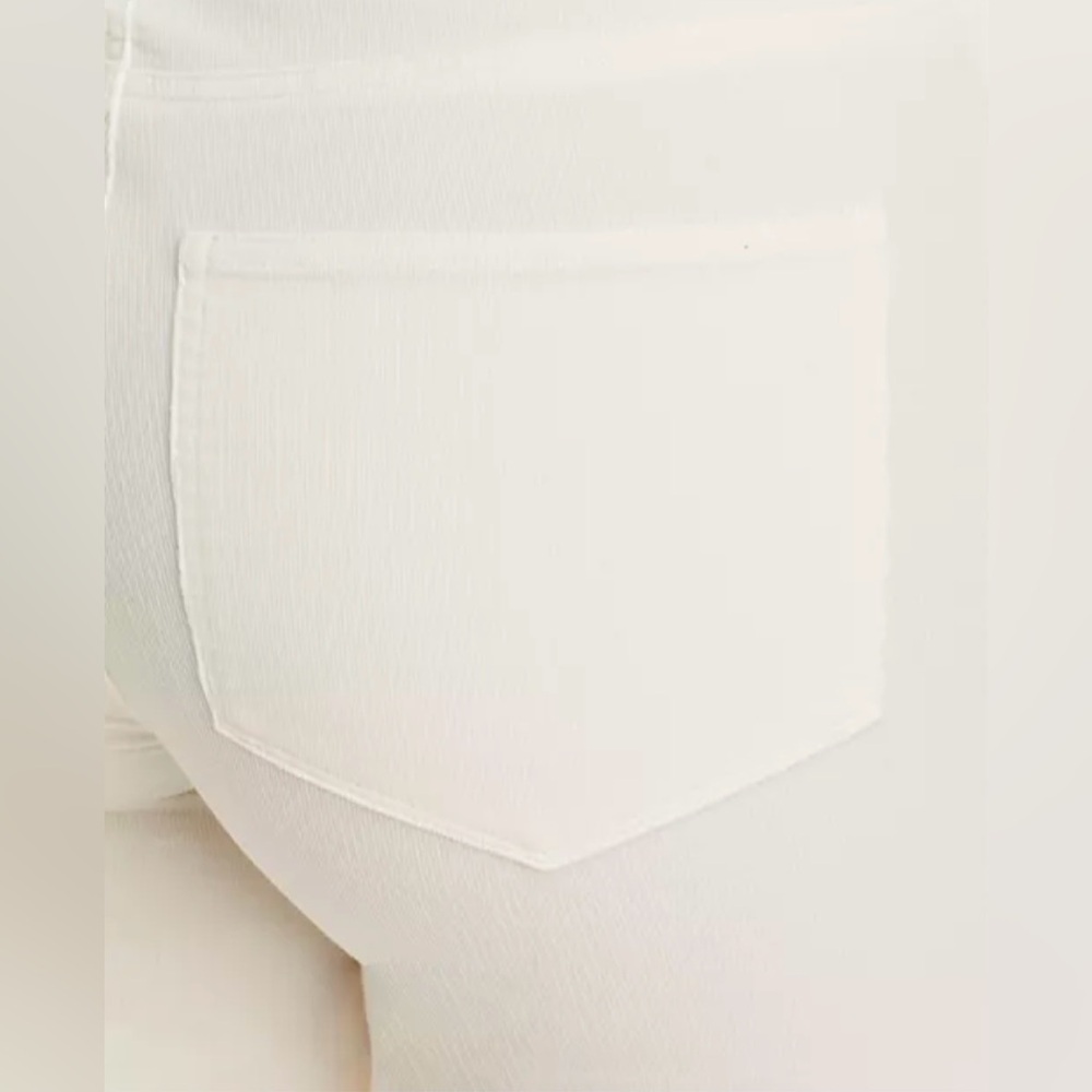 New Paige Cindy High Rise Ankle Straight Corduroy Jeans in Ecru - Picture 4 of 11